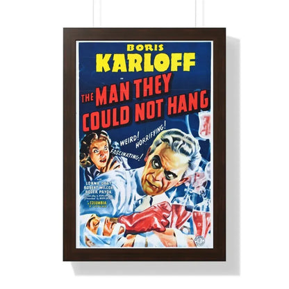 THE MAN THEY COULD NOT HANG 1939 - Framed Movie Poster 16″ x 24″ Walnut - The Sticker Space