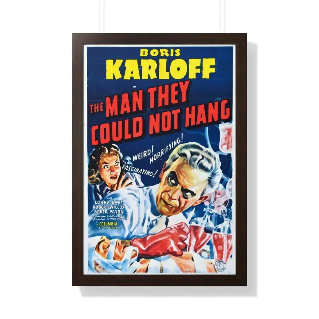 THE MAN THEY COULD NOT HANG 1939 - Framed Movie Poster 20" x 30" Walnut - The Sticker Space