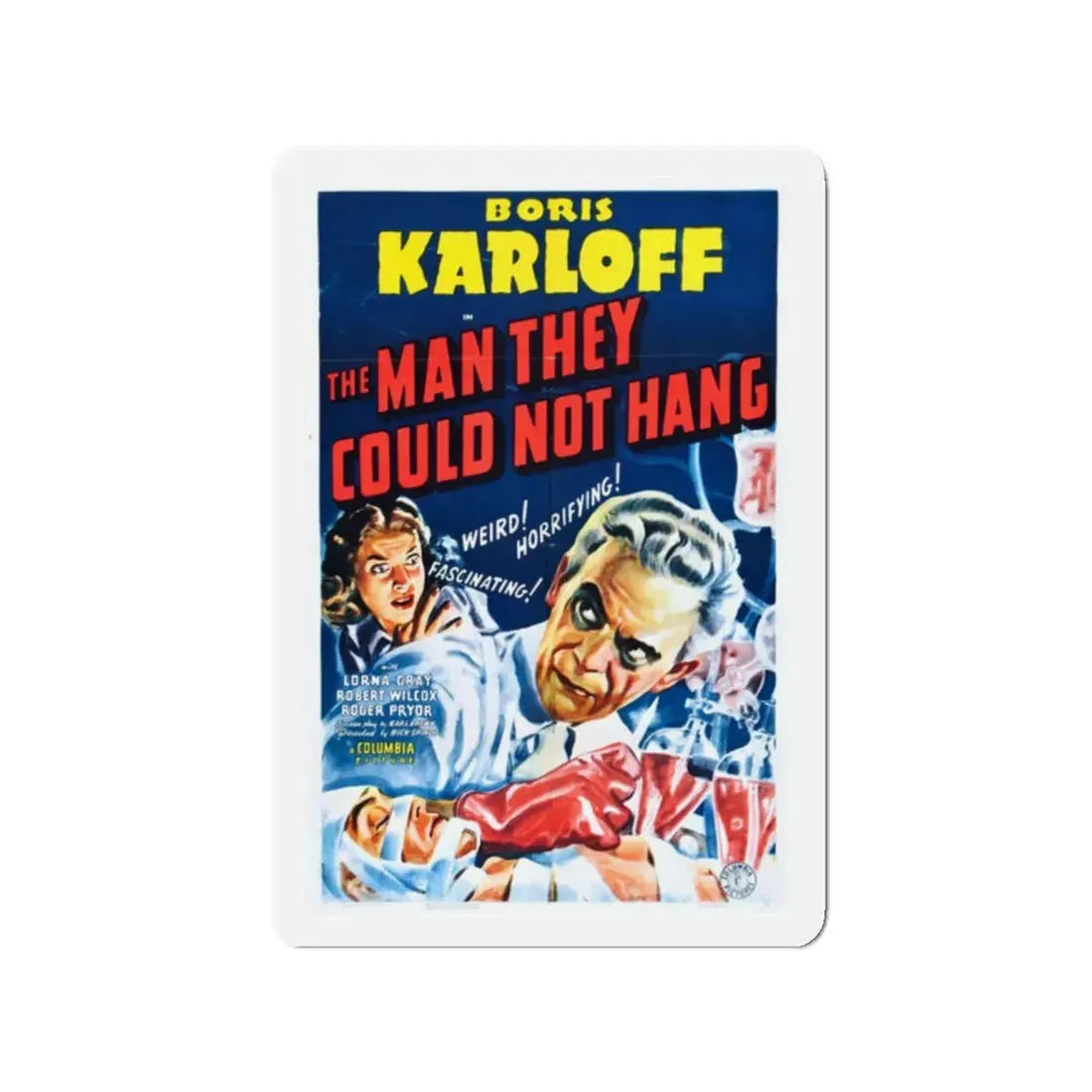 THE MAN THEY COULD NOT HANG 1939 Movie Poster - Refrigerator Magnet 2 Inch Die-Cut - The Sticker Space