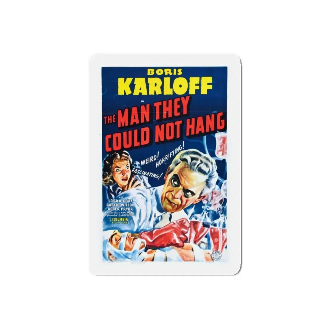 THE MAN THEY COULD NOT HANG 1939 Movie Poster - Refrigerator Magnet 5 Inch Die-Cut - The Sticker Space