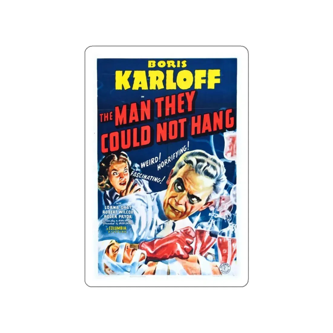 THE MAN THEY COULD NOT HANG 1939 Movie Poster STICKER Vinyl Die-Cut Decal 5 Inch - The Sticker Space