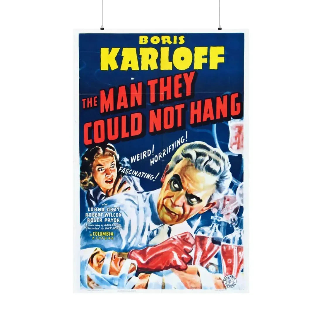 THE MAN THEY COULD NOT HANG 1939 - Paper Movie Poster 36" x 54" Matte - The Sticker Space