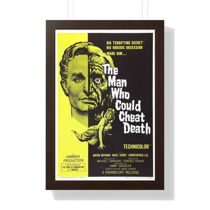 THE MAN WHO COULD CHEAT DEATH 1959 - Framed Movie Poster 16″ x 24″ Walnut - The Sticker Space