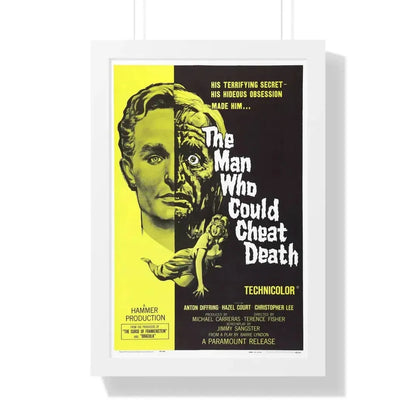 THE MAN WHO COULD CHEAT DEATH 1959 - Framed Movie Poster 16″ x 24″ White - The Sticker Space