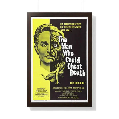 THE MAN WHO COULD CHEAT DEATH 1959 - Framed Movie Poster 20" x 30" Walnut - The Sticker Space