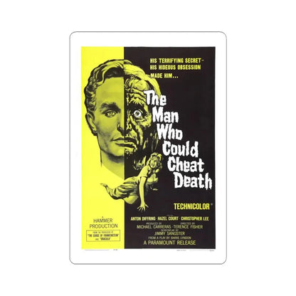 THE MAN WHO COULD CHEAT DEATH 1959 Movie Poster - STICKER Vinyl Kiss-Cut Decal 6 Inch White - The Sticker Space