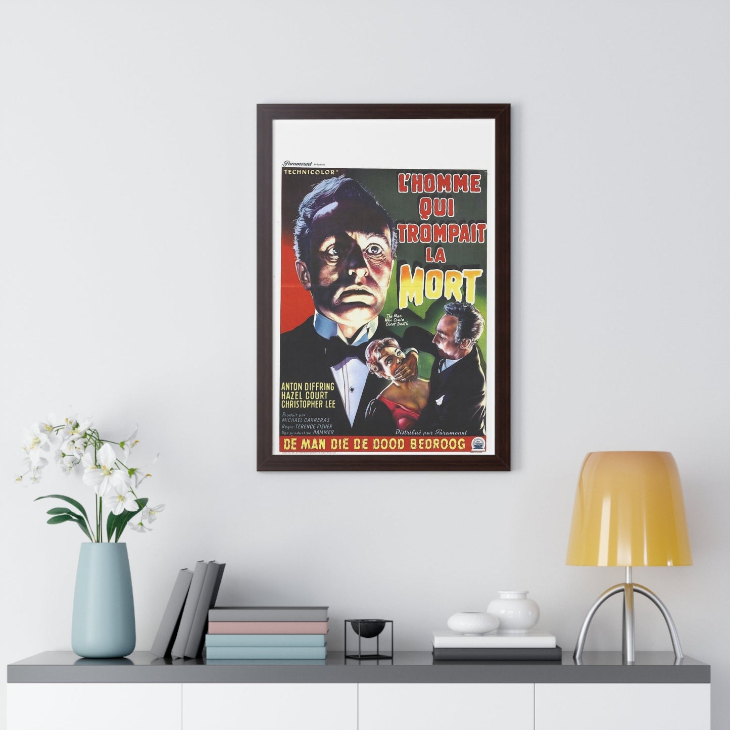 THE MAN WHO COULD CHEAT DEATH (BELGIAN) 1959 - Framed Movie Poster-The Sticker Space