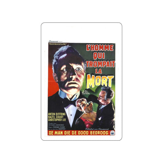 THE MAN WHO COULD CHEAT DEATH (BELGIAN) 1959 Movie Poster STICKER Vinyl Die-Cut Decal-White-The Sticker Space