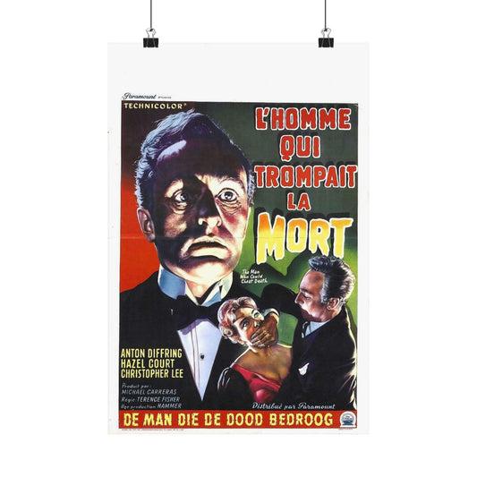 THE MAN WHO COULD CHEAT DEATH (BELGIAN) 1959 - Paper Movie Poster-12″ x 18″-The Sticker Space