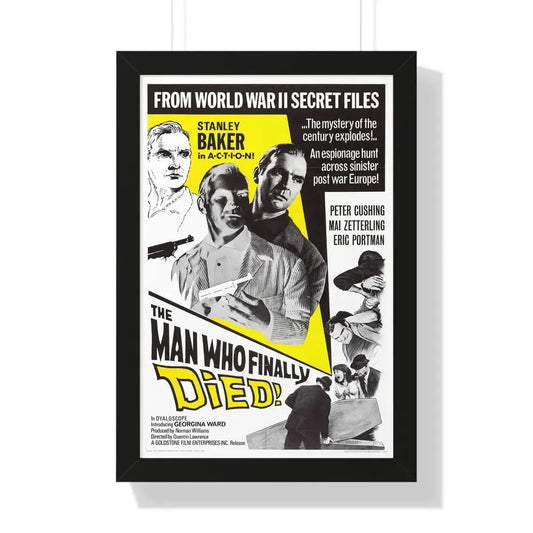 THE MAN WHO FINALLY DIED 1963 - Framed Movie Poster 16″ x 24″ Black - The Sticker Space