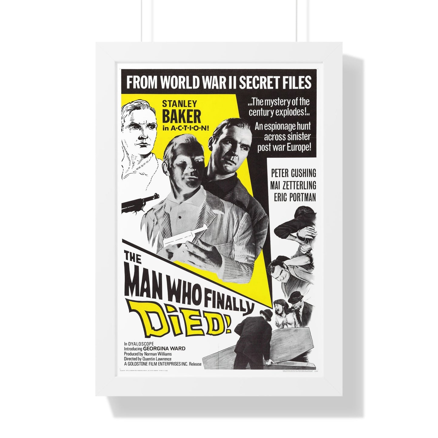 THE MAN WHO FINALLY DIED 1963 - Framed Movie Poster-16″ x 24″-The Sticker Space