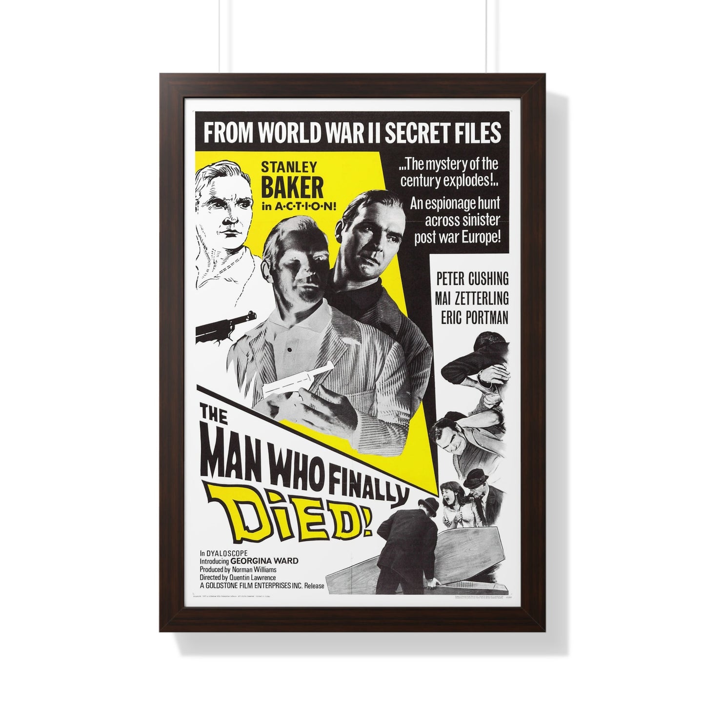 THE MAN WHO FINALLY DIED 1963 - Framed Movie Poster-20" x 30"-The Sticker Space