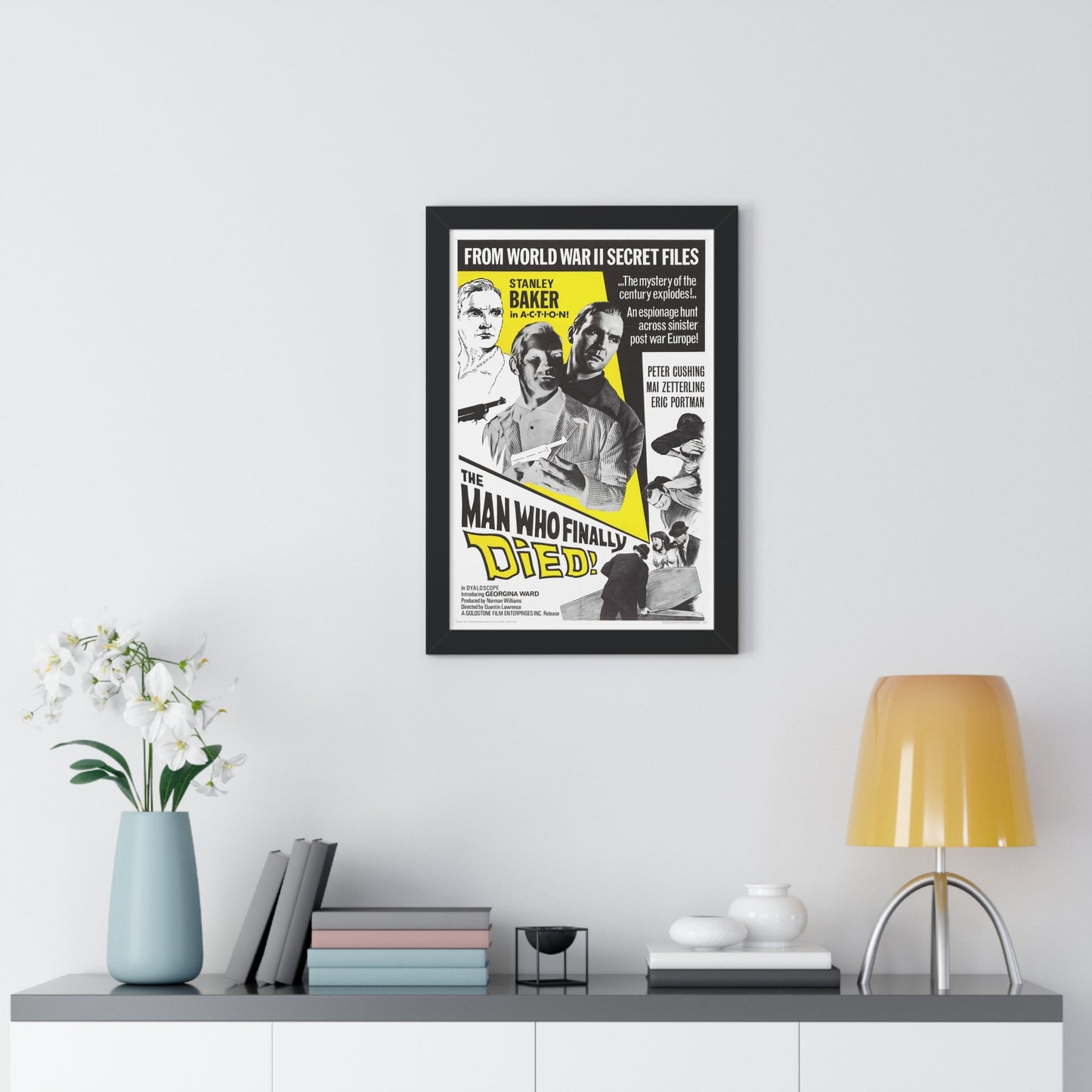 THE MAN WHO FINALLY DIED 1963 - Framed Movie Poster-The Sticker Space