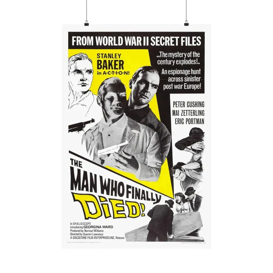 THE MAN WHO FINALLY DIED 1963 - Paper Movie Poster 24″ x 36″ Matte - The Sticker Space