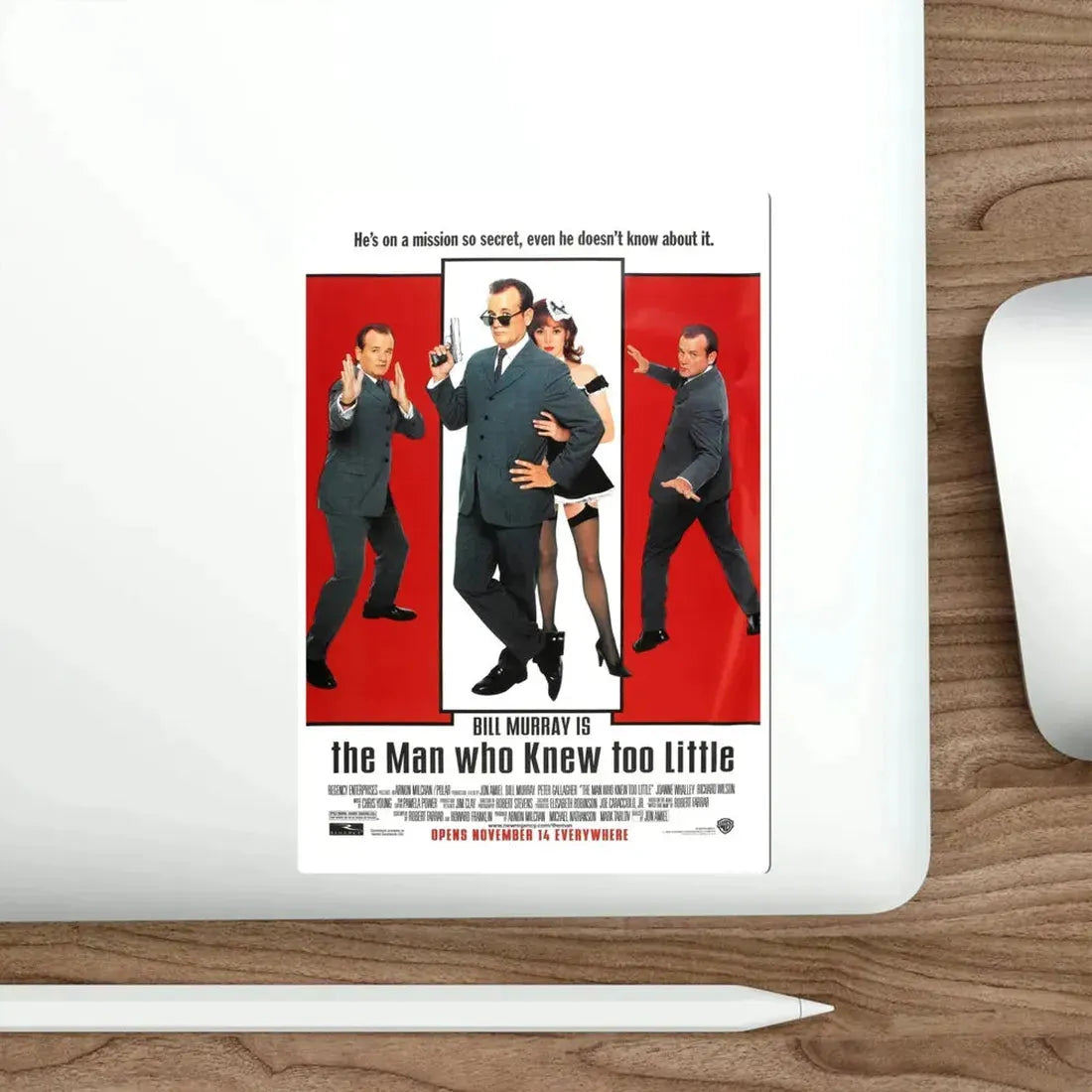 The Man Who Knew Too Little 1997 Movie Poster STICKER Vinyl Die-Cut Decal - The Sticker Space