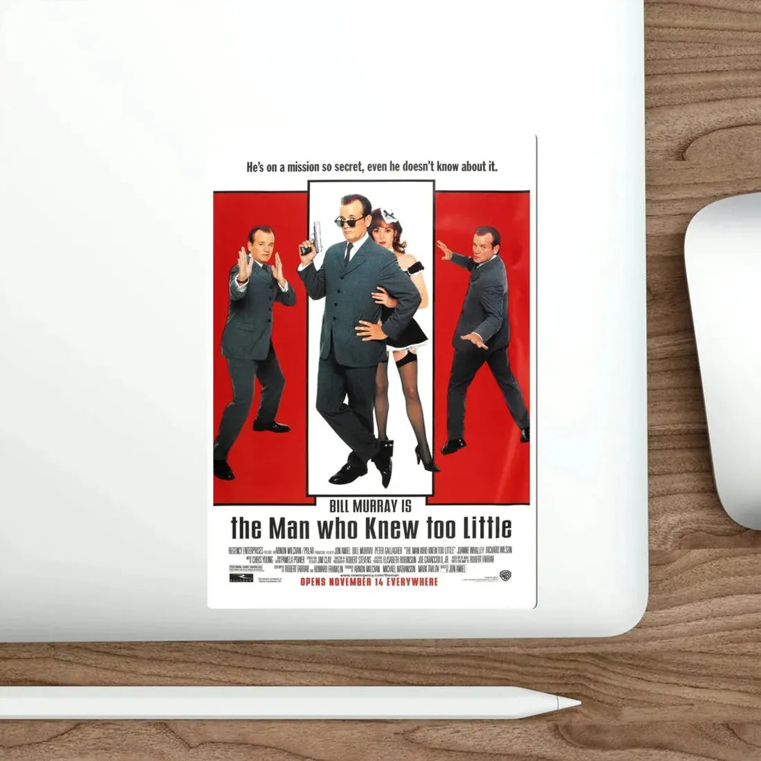 The Man Who Knew Too Little 1997 Movie Poster STICKER Vinyl Die-Cut Decal - The Sticker Space