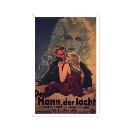 THE MAN WHO LAUGHS 1928 Movie Poster - STICKER Vinyl Kiss-Cut Decal 2 Inch White - The Sticker Space