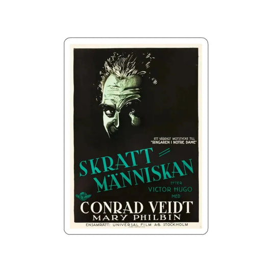 THE MAN WHO LAUGHS (SWEDISH) 1928 Movie Poster STICKER Vinyl Die-Cut Decal 2 Inch - The Sticker Space