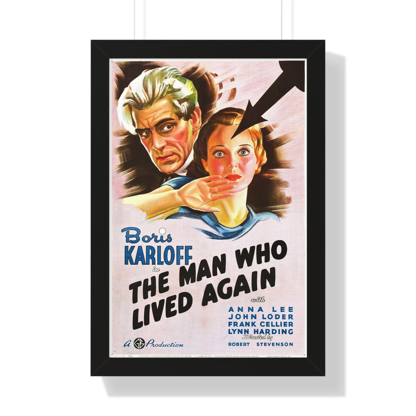 THE MAN WHO LIVED AGAIN 1936 - Framed Movie Poster-16″ x 24″-The Sticker Space