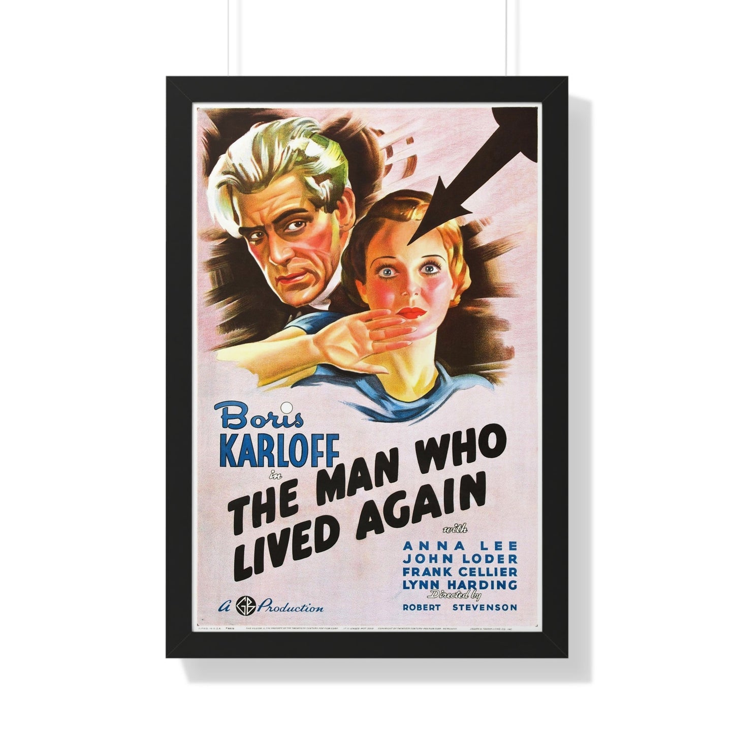 THE MAN WHO LIVED AGAIN 1936 - Framed Movie Poster-20" x 30"-The Sticker Space