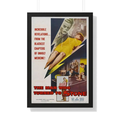 THE MAN WHO TURNED TO STONE 1957 - Framed Movie Poster 20" x 30" Black - The Sticker Space
