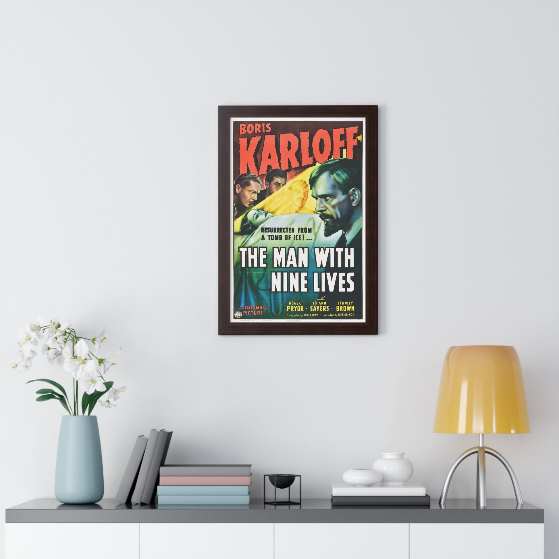 THE MAN WITH NINE LIVES 1940 - Framed Movie Poster-The Sticker Space