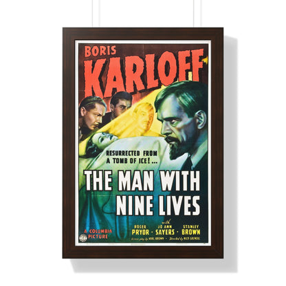 THE MAN WITH NINE LIVES 1940 - Framed Movie Poster-16″ x 24″-The Sticker Space