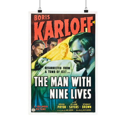 THE MAN WITH NINE LIVES 1940 - Paper Movie Poster-12″ x 18″-The Sticker Space