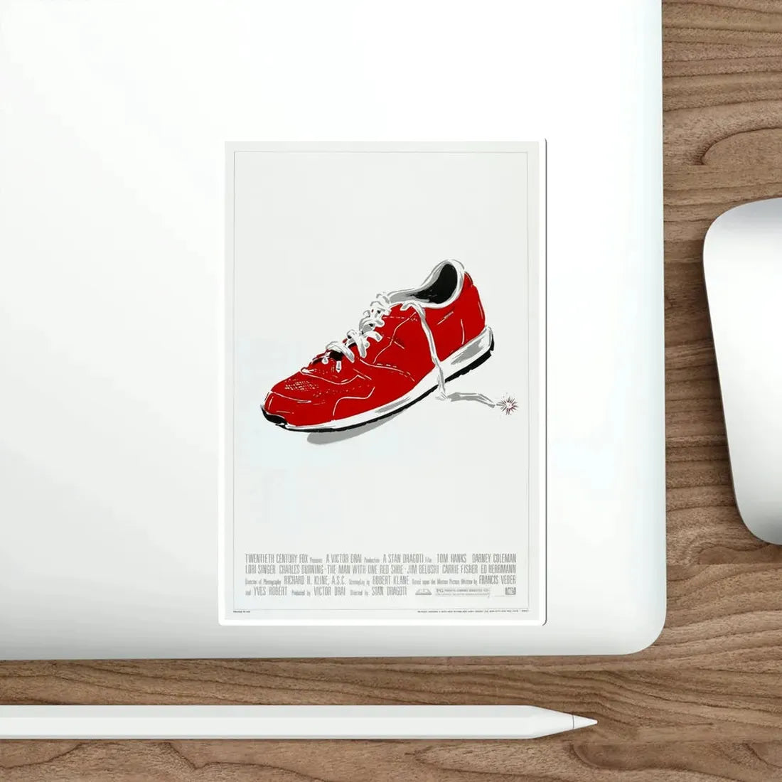 The Man With one Red Shoe 1985 Movie Poster STICKER Vinyl Die-Cut Decal - The Sticker Space