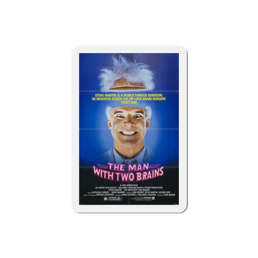 The Man with Two Brains 1983 Movie Poster Refrigerator Magnet 2 Inch - The Sticker Space