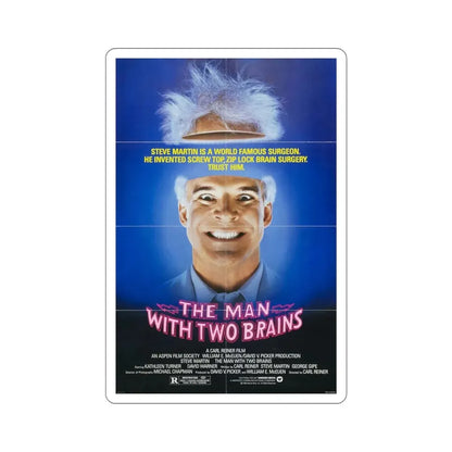 The Man with Two Brains 1983 Movie Poster STICKER Vinyl Die-Cut Decal 6 Inch - The Sticker Space