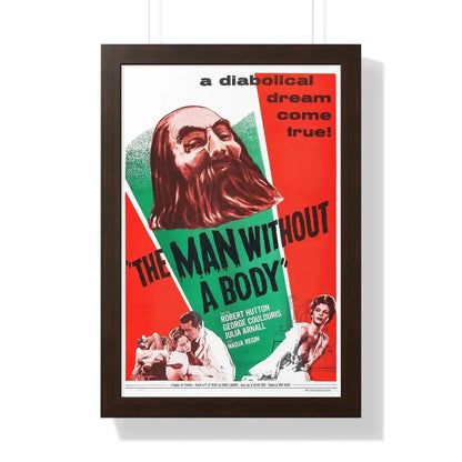 THE MAN WITHOUT A BODY 1957 - Framed Movie Poster 16″ x 24″ Walnut - The Sticker Space
