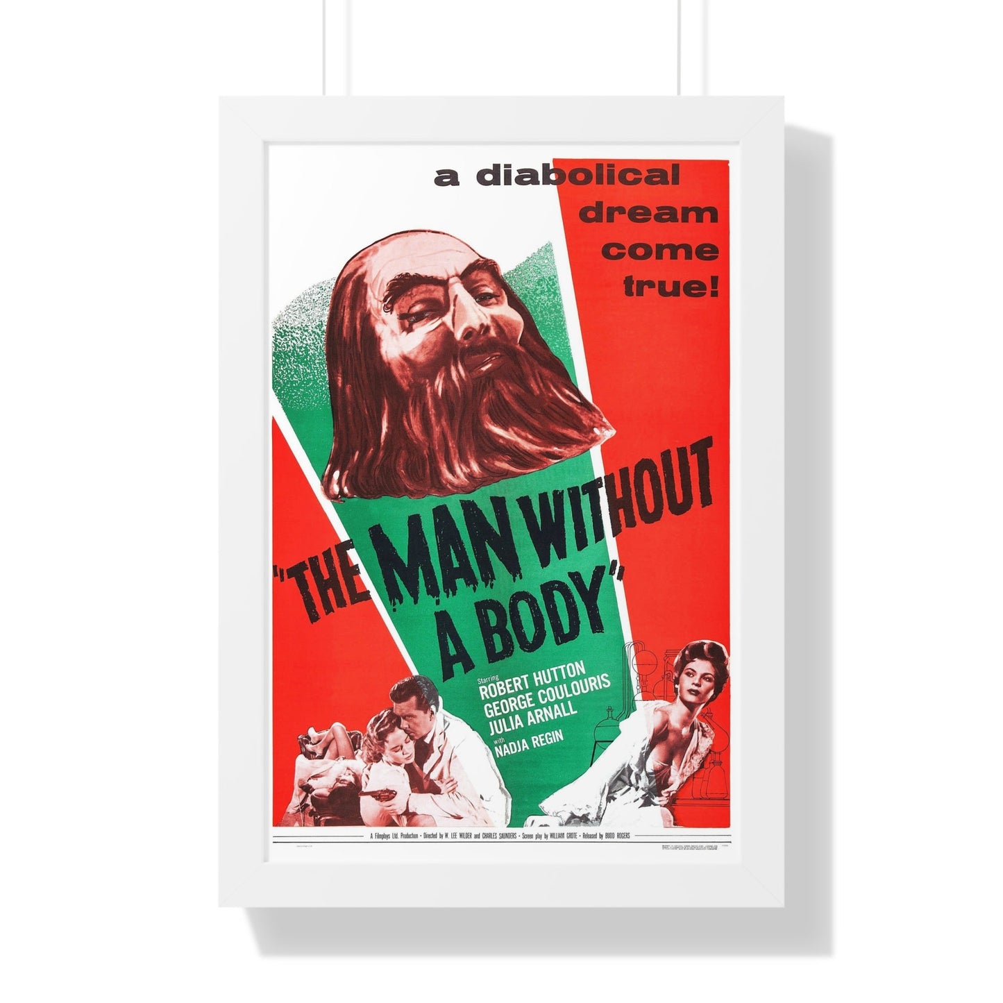 THE MAN WITHOUT A BODY 1957 - Framed Movie Poster-16″ x 24″-The Sticker Space