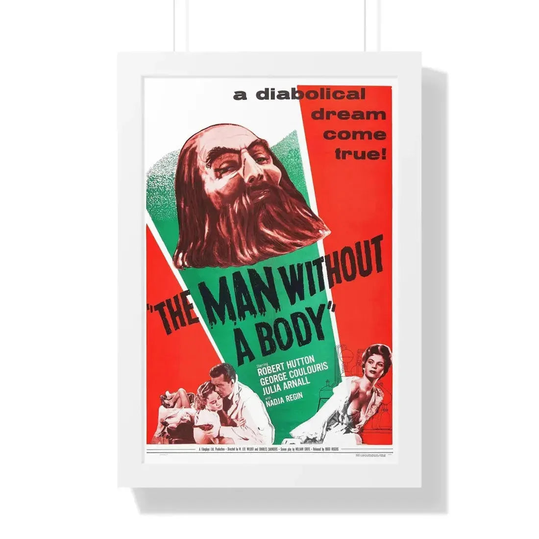 THE MAN WITHOUT A BODY 1957 - Framed Movie Poster 16″ x 24″ White - The Sticker Space