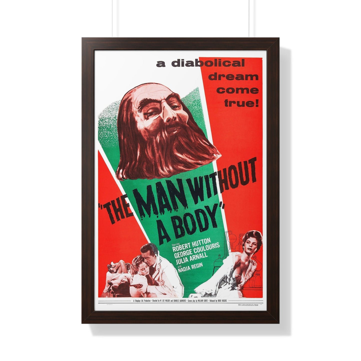 THE MAN WITHOUT A BODY 1957 - Framed Movie Poster-20" x 30"-The Sticker Space