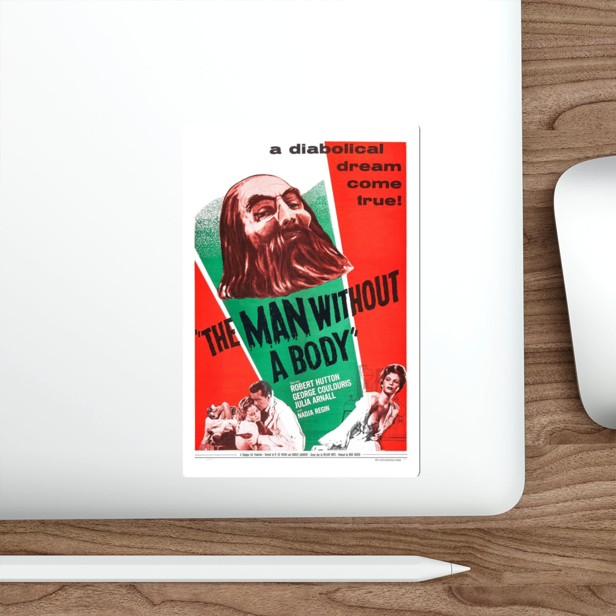 THE MAN WITHOUT A BODY 1957 Movie Poster STICKER Vinyl Die-Cut Decal-The Sticker Space