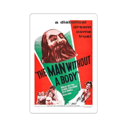 THE MAN WITHOUT A BODY 1957 Movie Poster - STICKER Vinyl Kiss-Cut Decal 4 Inch White - The Sticker Space