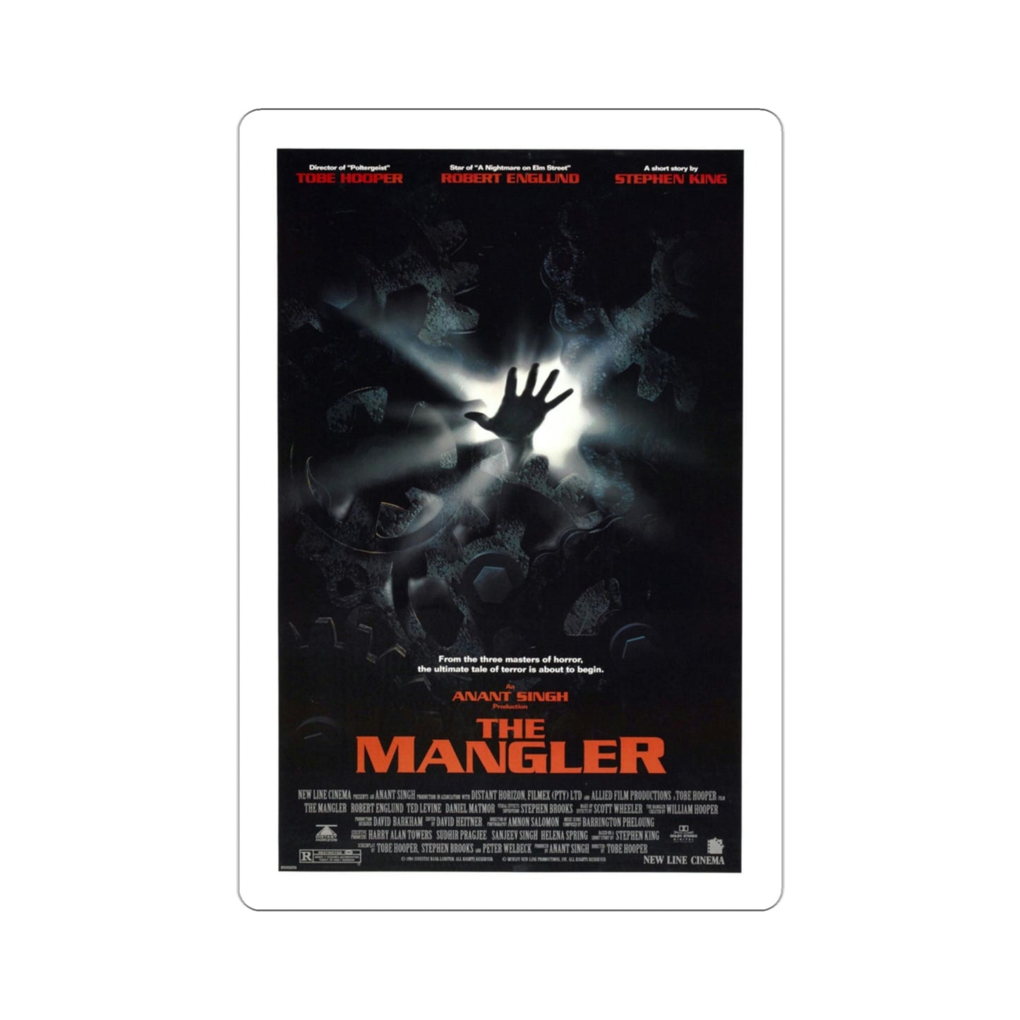 The Mangler 1995 Movie Poster STICKER Vinyl Die-Cut Decal-3 Inch-The Sticker Space