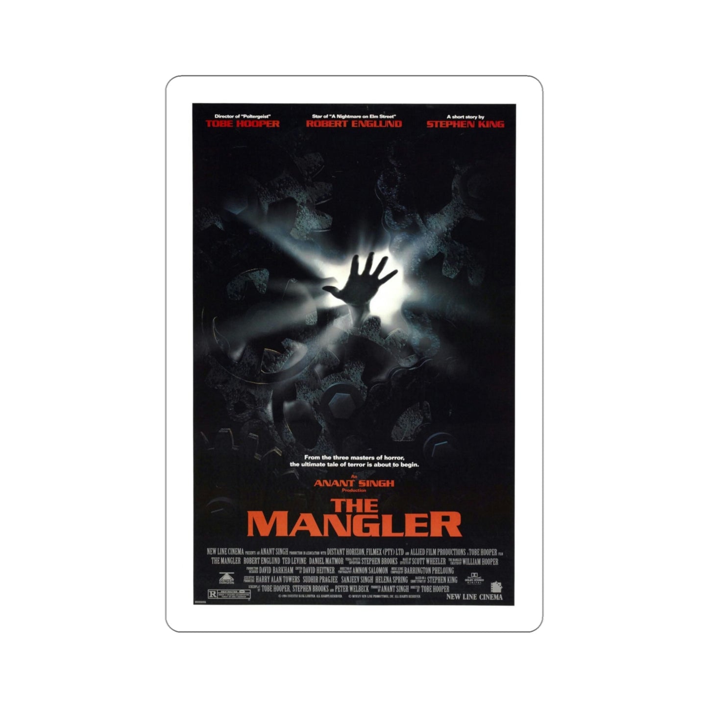 The Mangler 1995 Movie Poster STICKER Vinyl Die-Cut Decal-4 Inch-The Sticker Space
