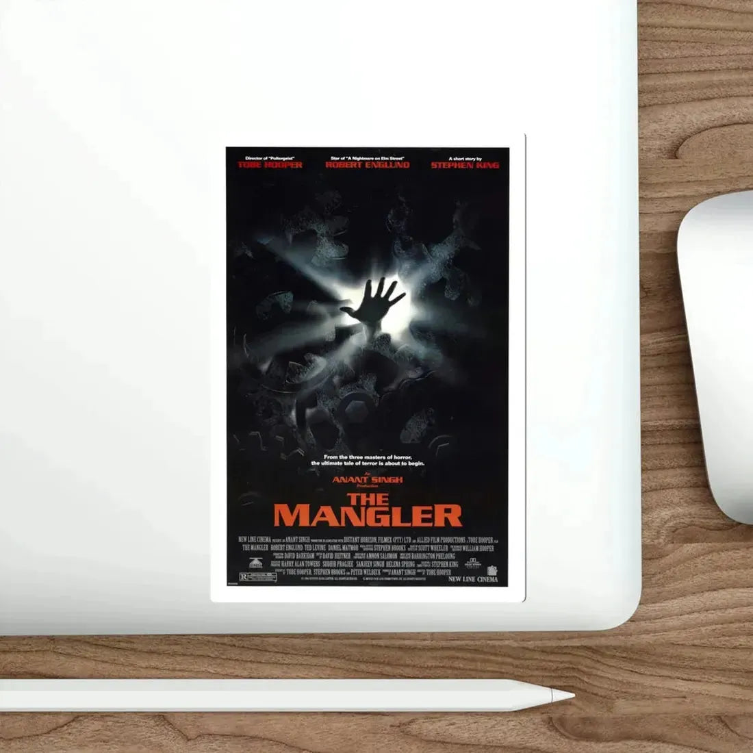 The Mangler 1995 Movie Poster STICKER Vinyl Die-Cut Decal - The Sticker Space
