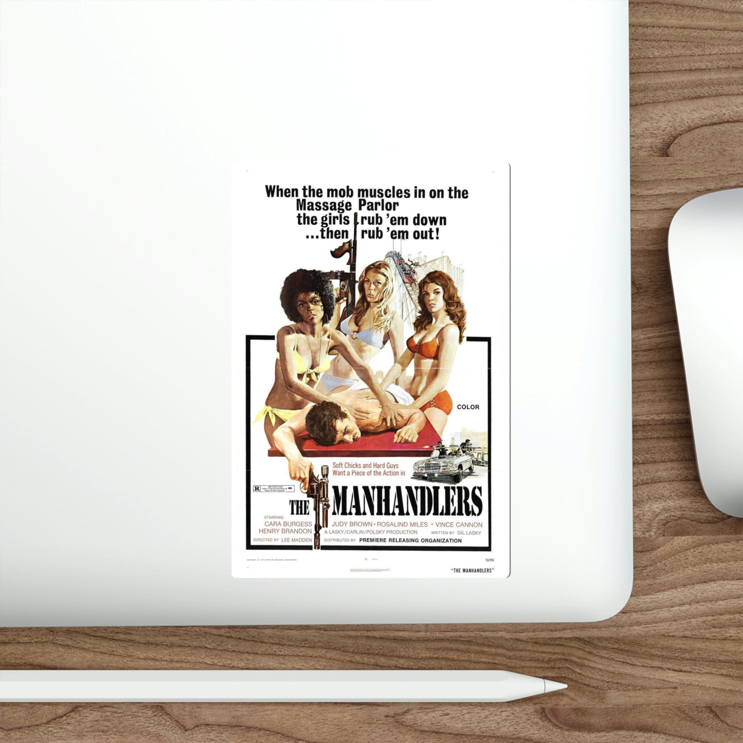 The Manhandlers 1975 Movie Poster STICKER Vinyl Die-Cut Decal-The Sticker Space