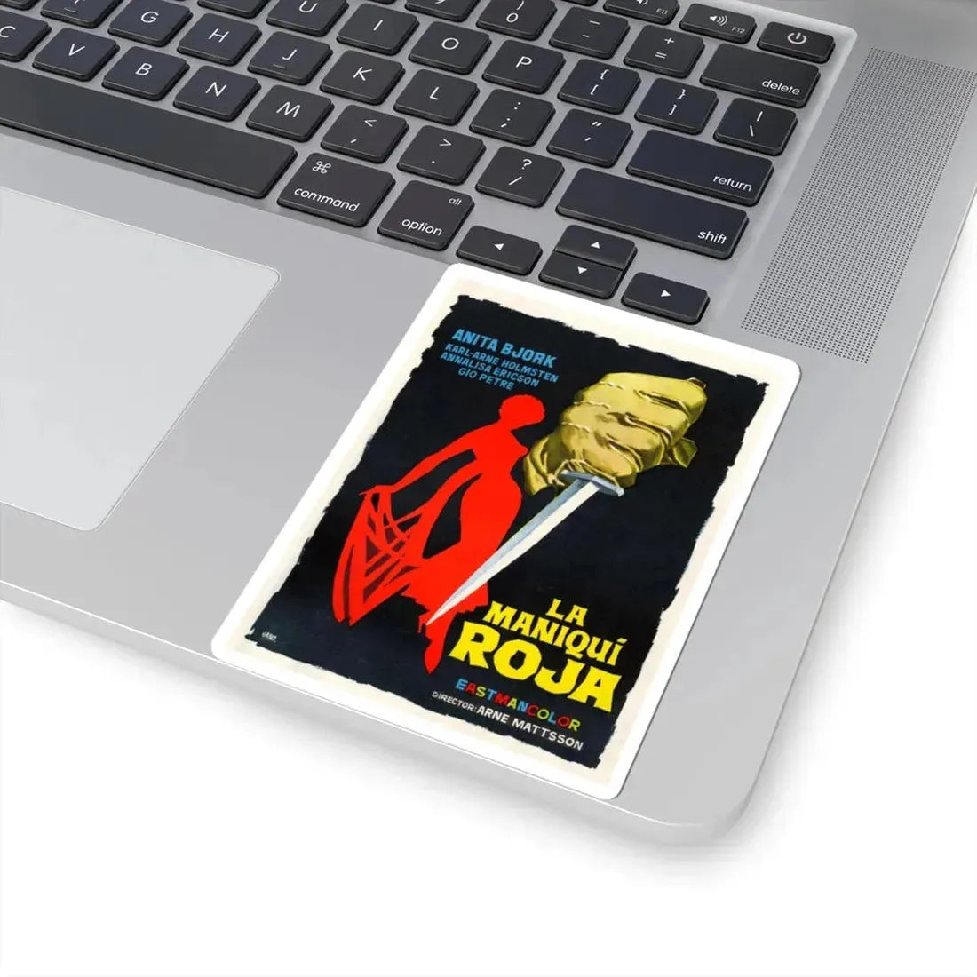 THE MANNEQUIN IN RED 1958 Movie Poster - STICKER Vinyl Kiss-Cut Decal - The Sticker Space