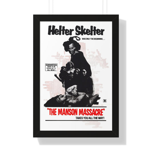 THE MANSON MASSACRE (THE CULT) 1971 - Framed Movie Poster-16″ x 24″-The Sticker Space