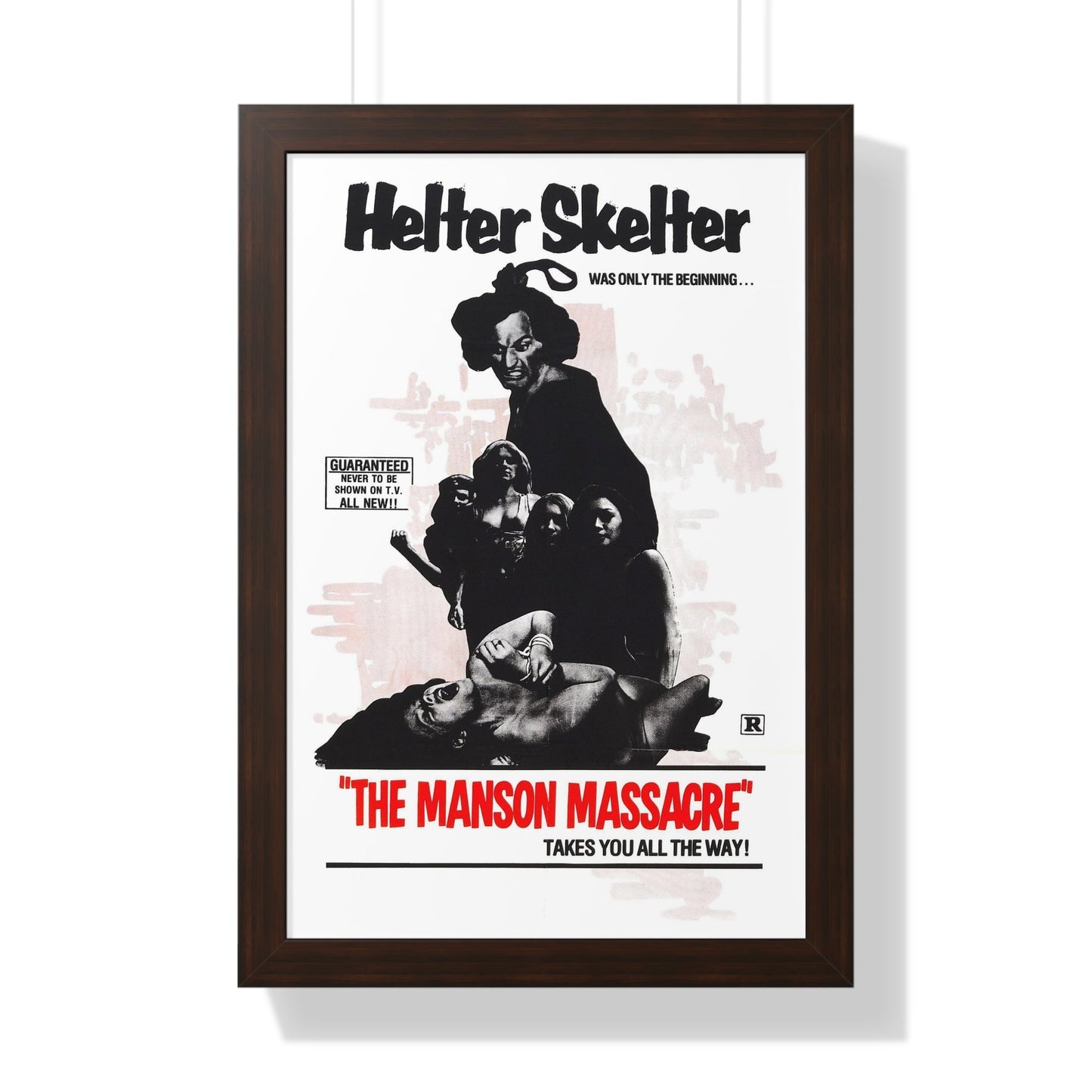 THE MANSON MASSACRE (THE CULT) 1971 - Framed Movie Poster-16″ x 24″-The Sticker Space