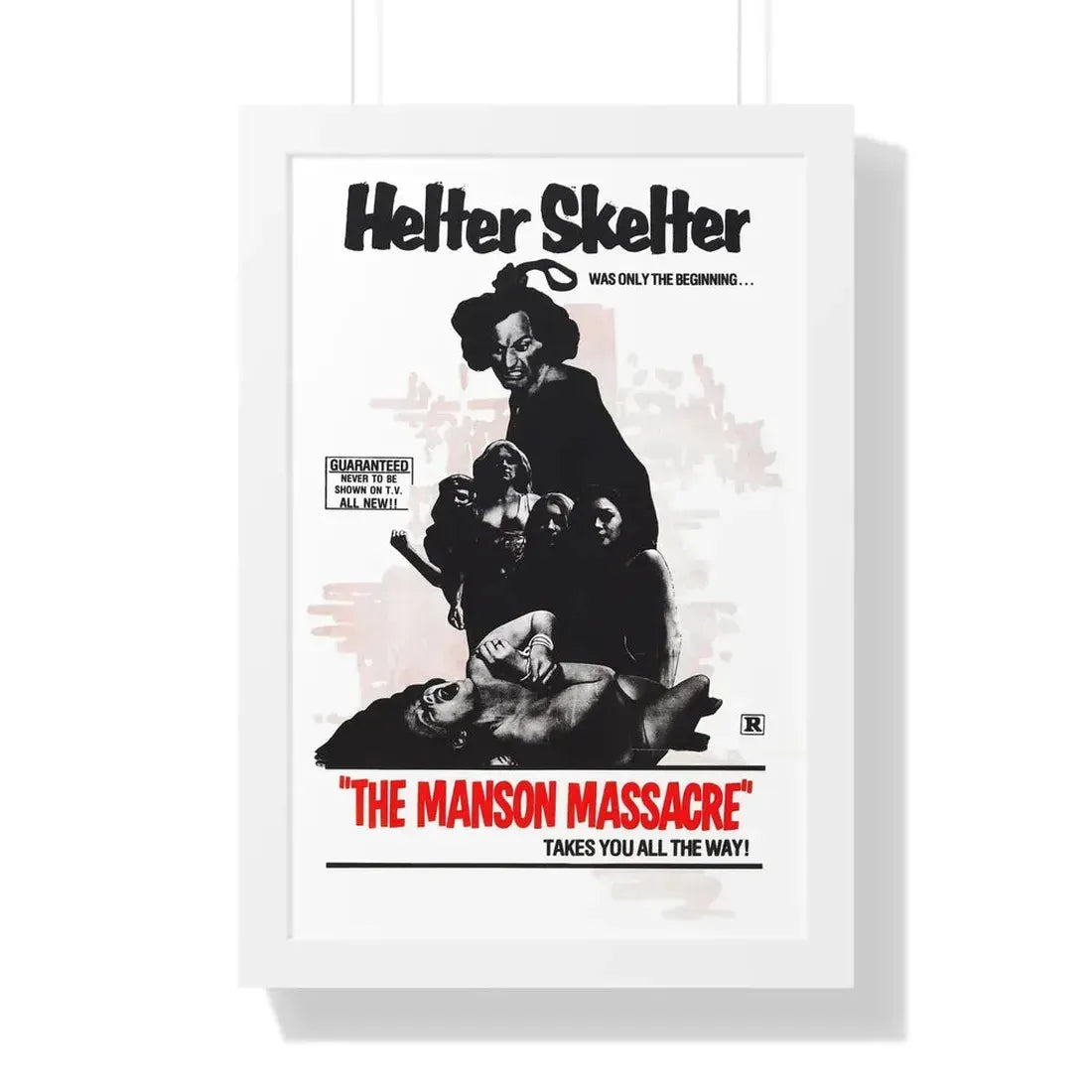THE MANSON MASSACRE (THE CULT) 1971 - Framed Movie Poster 16″ x 24″ White - The Sticker Space