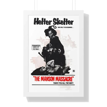 THE MANSON MASSACRE (THE CULT) 1971 - Framed Movie Poster 16″ x 24″ White - The Sticker Space