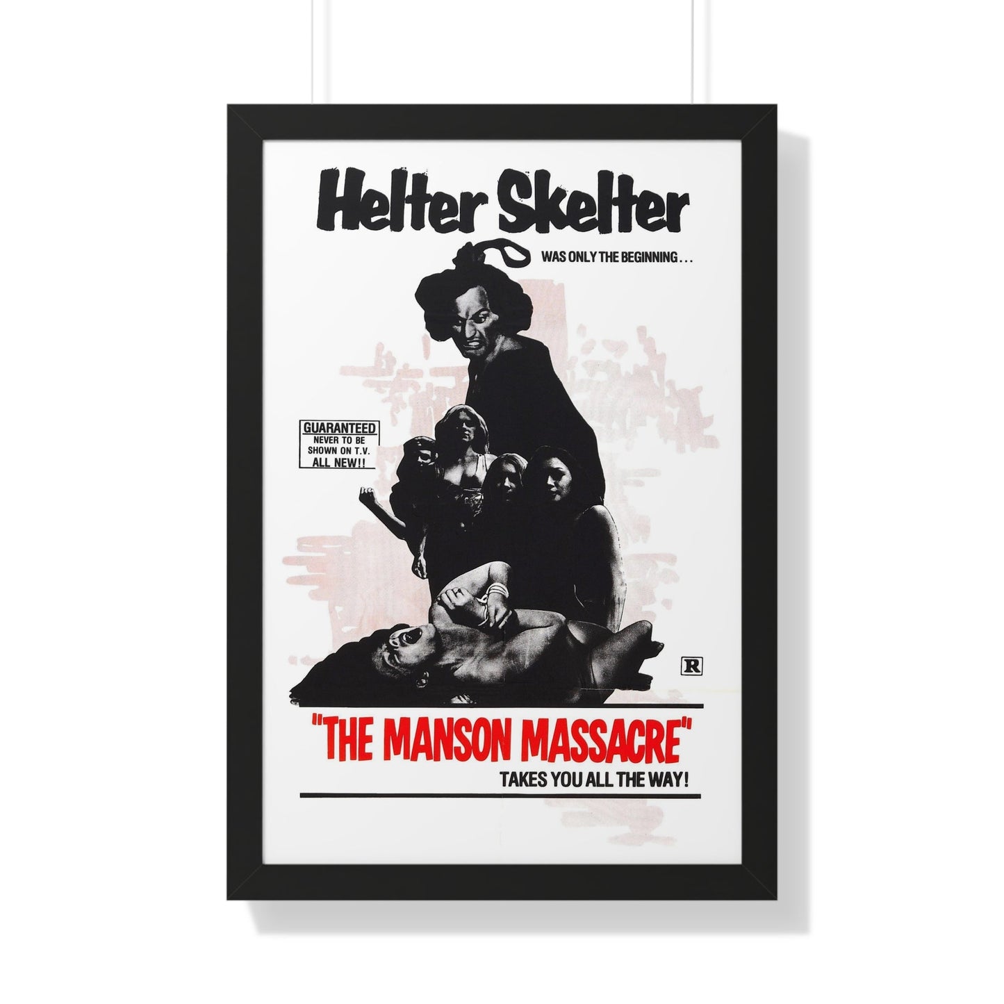 THE MANSON MASSACRE (THE CULT) 1971 - Framed Movie Poster-20" x 30"-The Sticker Space