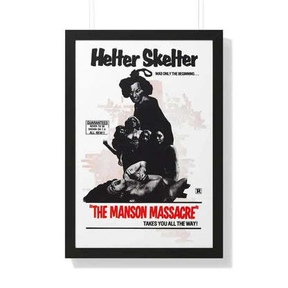 THE MANSON MASSACRE (THE CULT) 1971 - Framed Movie Poster 20" x 30" Black - The Sticker Space