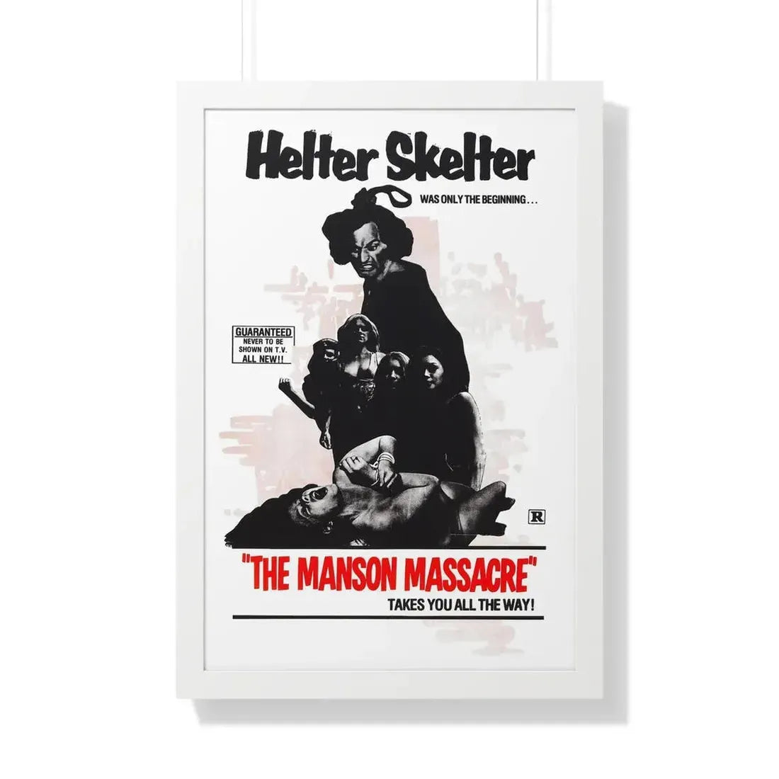 THE MANSON MASSACRE (THE CULT) 1971 - Framed Movie Poster 20" x 30" White - The Sticker Space
