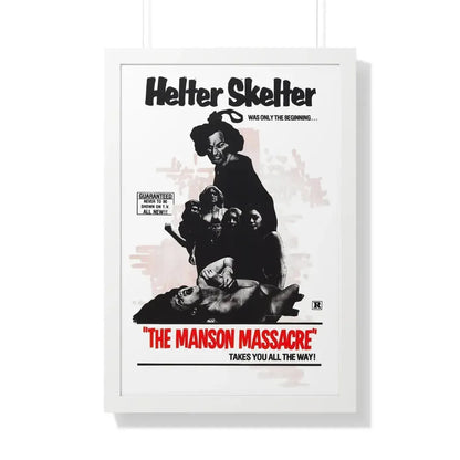 THE MANSON MASSACRE (THE CULT) 1971 - Framed Movie Poster 20" x 30" White - The Sticker Space